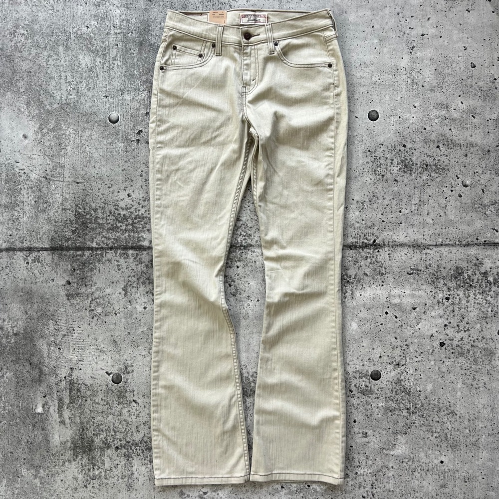 Levi Strauss Jeans Women 4 Long Khaki Tan Bootcut Stretch Low Rise Y2K NWT